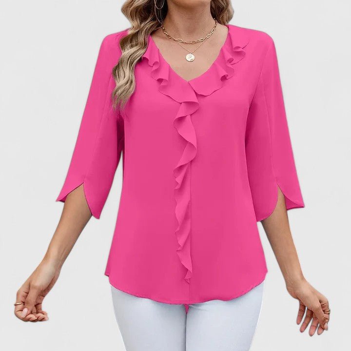 Jessica | Comfortable And Elegant Ruffle Chiffon Blouse 10