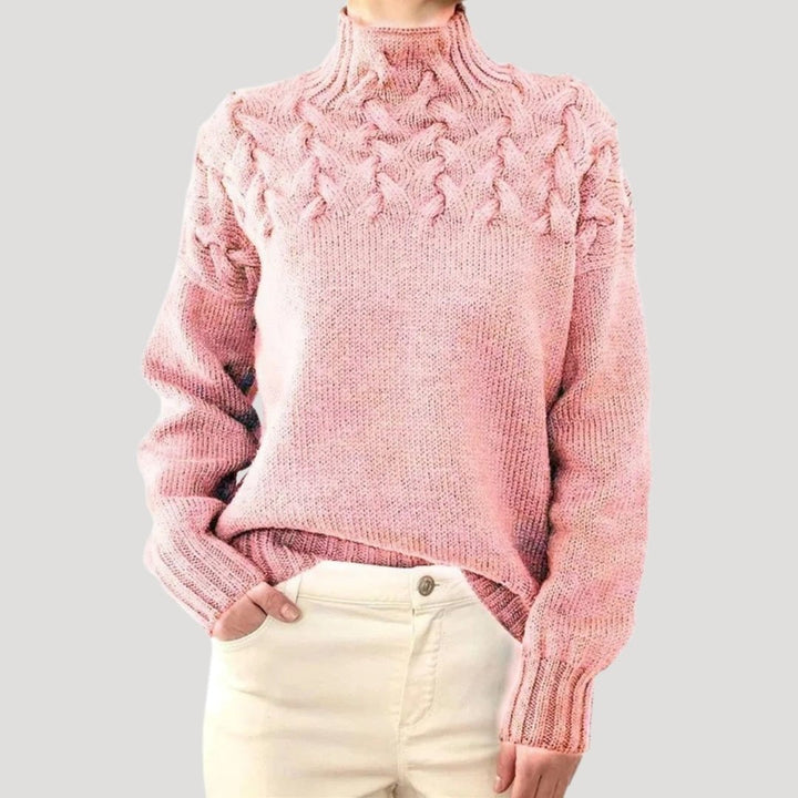 Johanna | Comfortable And Warm Cable Knit Turtleneck Pullover Sweater 3