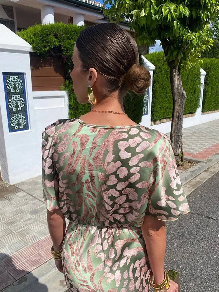 Johanna | Sophisticated Copper Twist-Detail Midi Dress 4