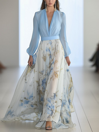 Robe maxi botanique élégante pour femmes