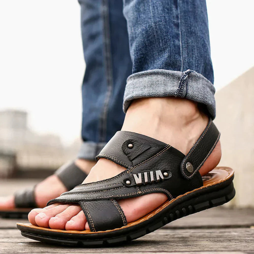 Koen | Vintage Style Men's Leather Sandals 0