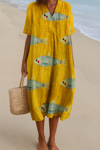 Robe maxi d'été florale artisanale et respirante