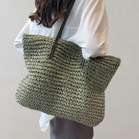 Clara | Premium Oversized Woven Straw Shoulder Tote Bag