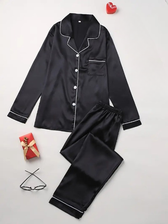 Lila | Relaxed Silk Pajama Set 10