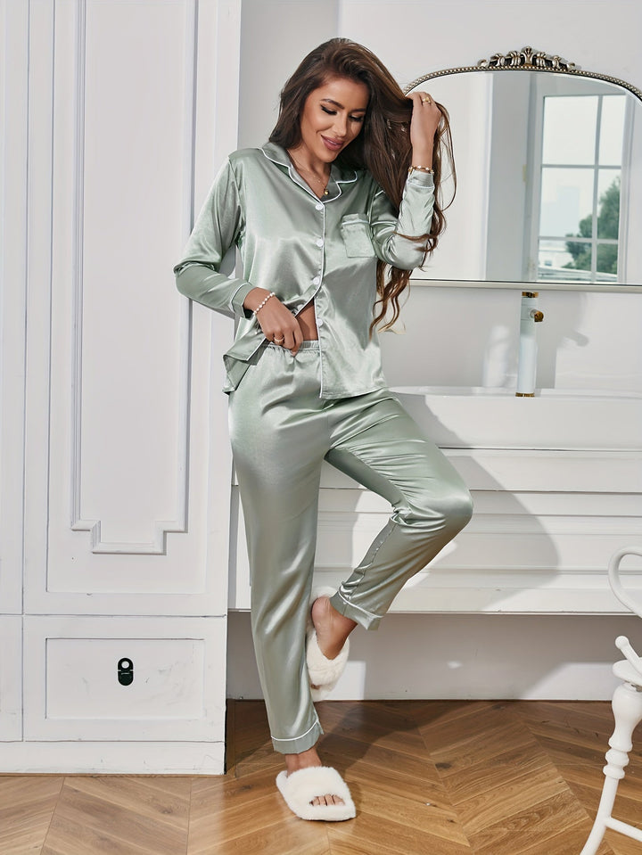 Lila | Relaxed Silk Pajama Set 8