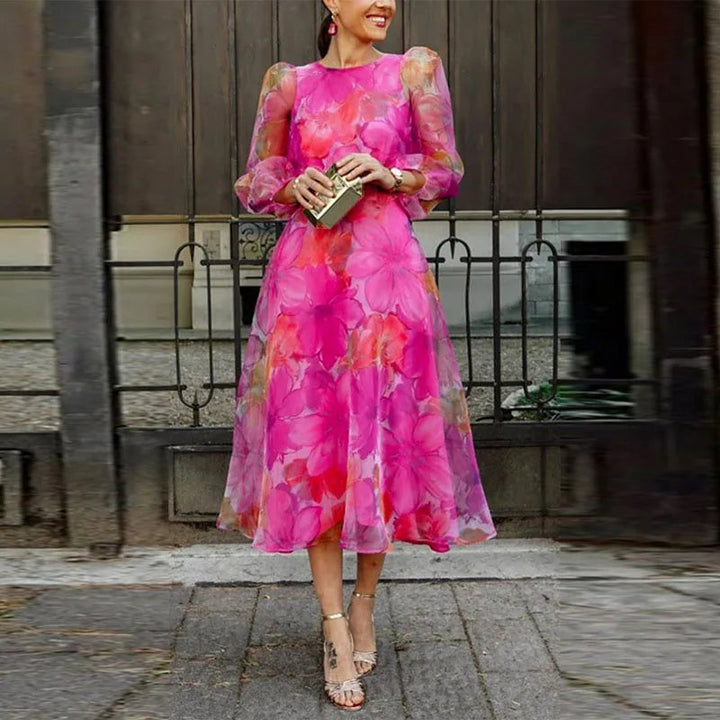 Lily | Classic Chiffon Floral Wedding Guest Dress 0