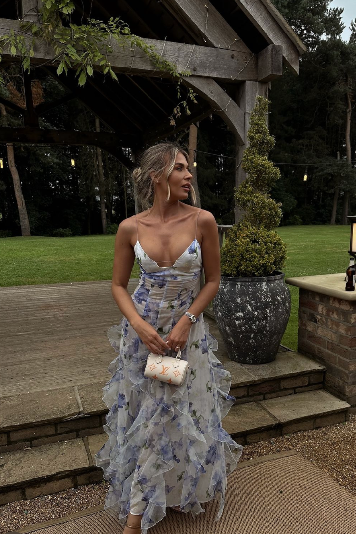 Lily | Elegant Floral Split-Skirt Wedding Guest Dress 5