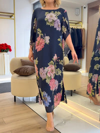 Robe maxi fleurie élégante et respirante