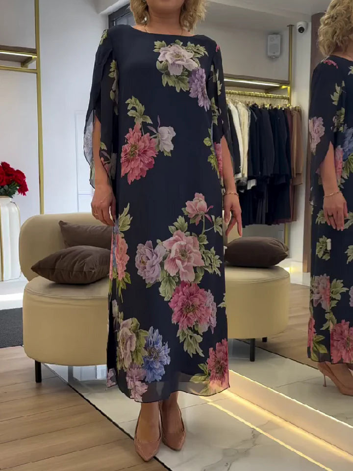 Lisa | Graceful Floral Chiffon Maxi Dress 1