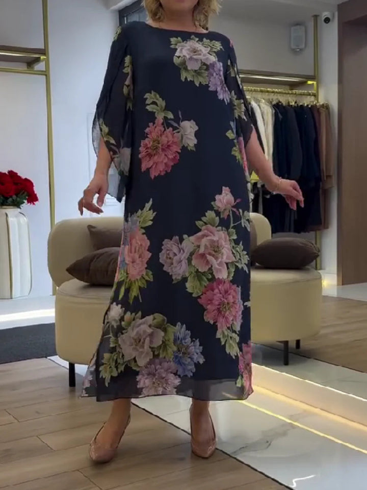 Lisa | Graceful Floral Chiffon Maxi Dress 2
