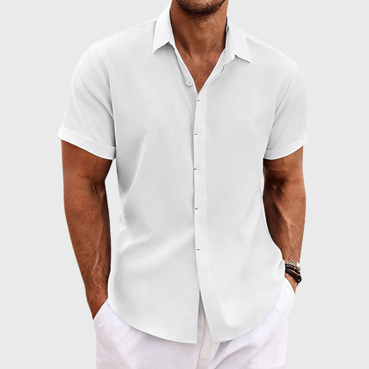 Lucas | Short-Sleeve Cotton & Linen Summer Shirt 6