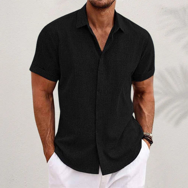 Lucas | Short-Sleeve Cotton & Linen Summer Shirt 7