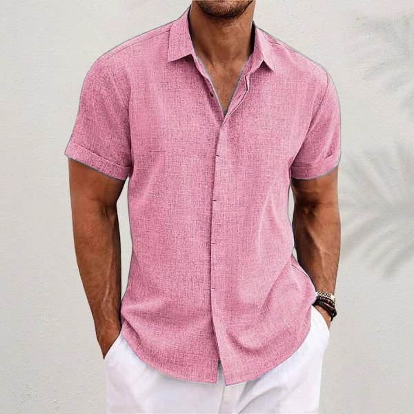 Lucas | Short-Sleeve Cotton & Linen Summer Shirt 8