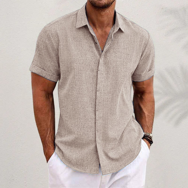 Lucas | Short-Sleeve Cotton & Linen Summer Shirt 9