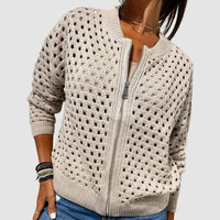 Luna | Elegant And Breathable Hollow-Knit Cardigan
