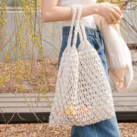 Martina | Handcrafted Bohemian Cotton Macrame Mesh Tote Bag