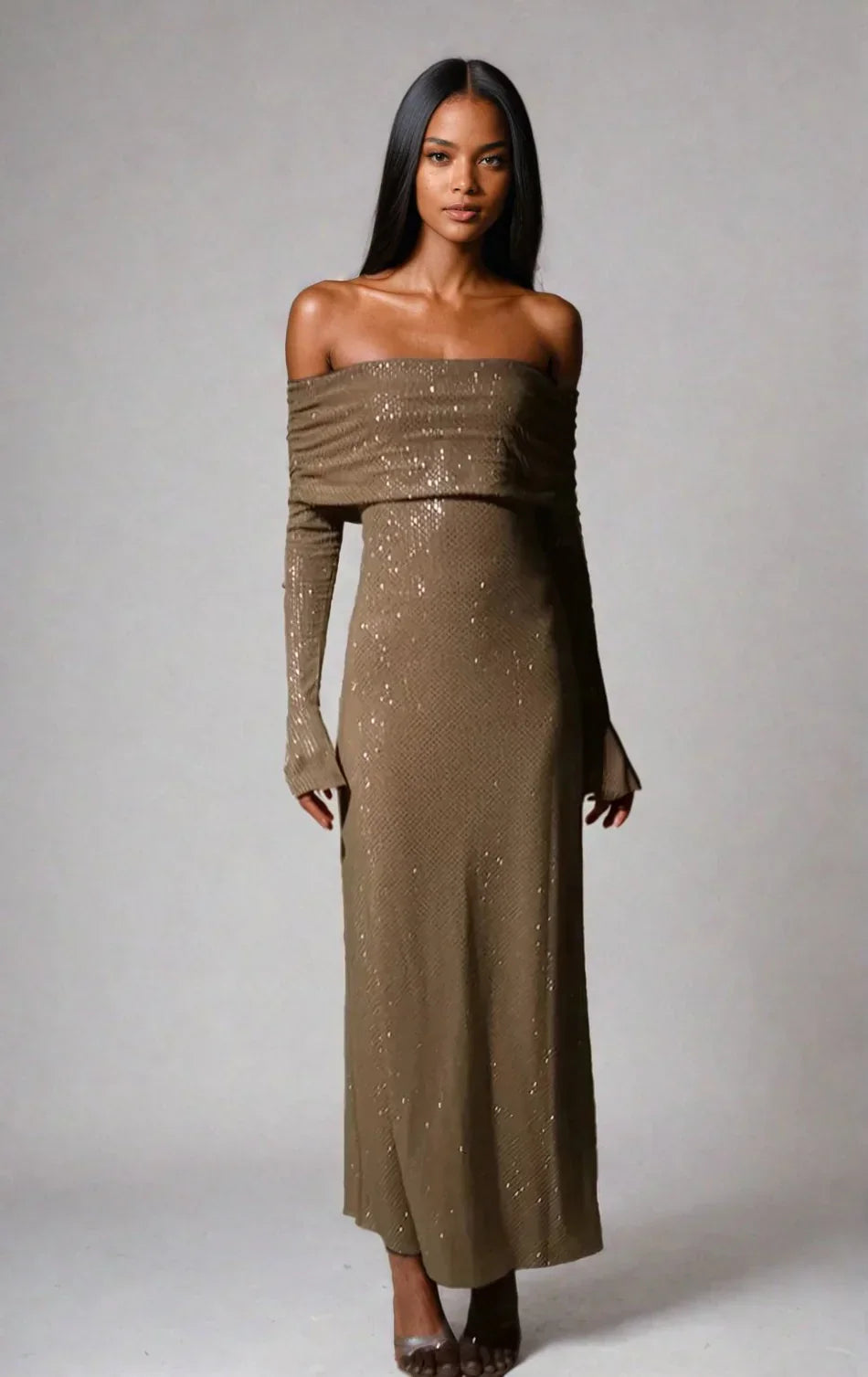 Luna | Lightweight Off-Shoulder Slit Homecoming Dress 1