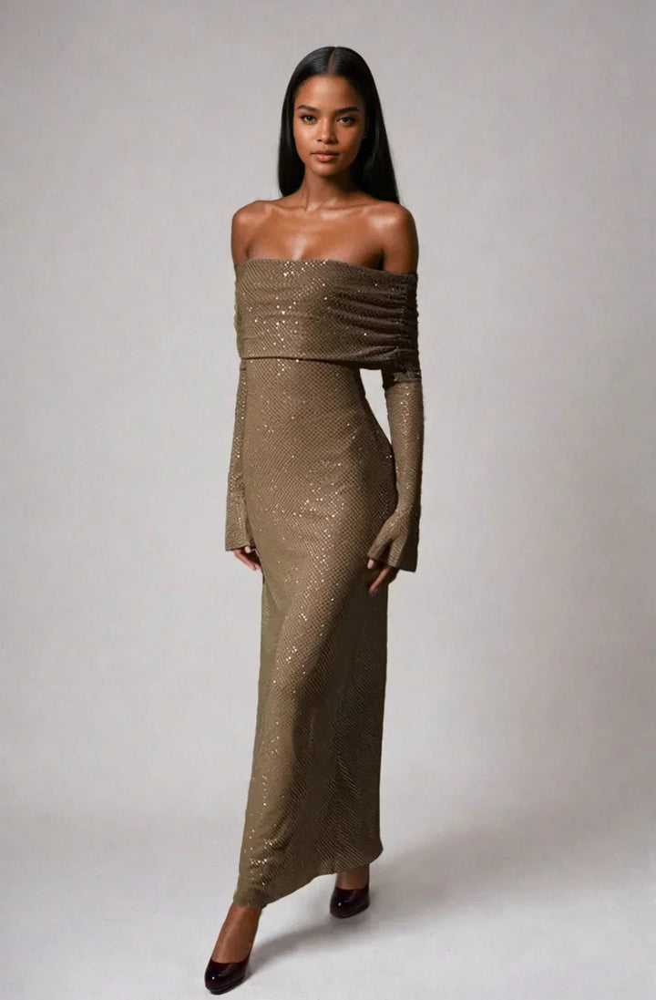 Luna | Lightweight Off-Shoulder Slit Homecoming Dress 3