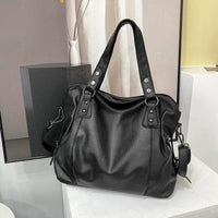 Christina | Refined Pebbled Faux Leather Shoulder Tote Bag