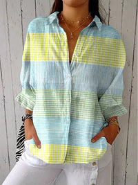 Nora | Stylish And Colorful Pastel Grid Shirt