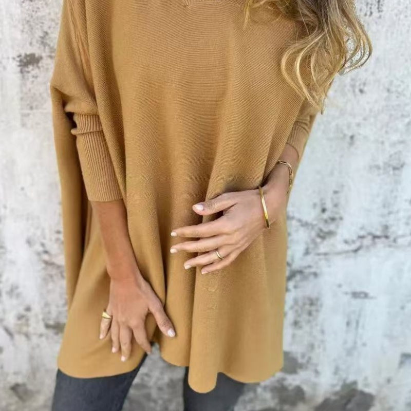 Manuela | Sophisticated Oversized V-Neck Knit Top 4
