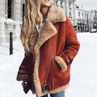 Veste aviateur premium en fausse peau de mouton