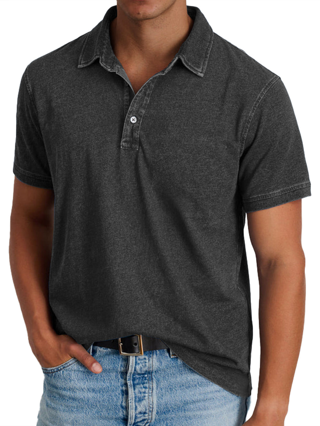 Marcus | Classic Textured Business Casual Polo T-Shirt 4