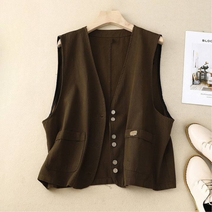 Margo | Relaxed Button Vest 3