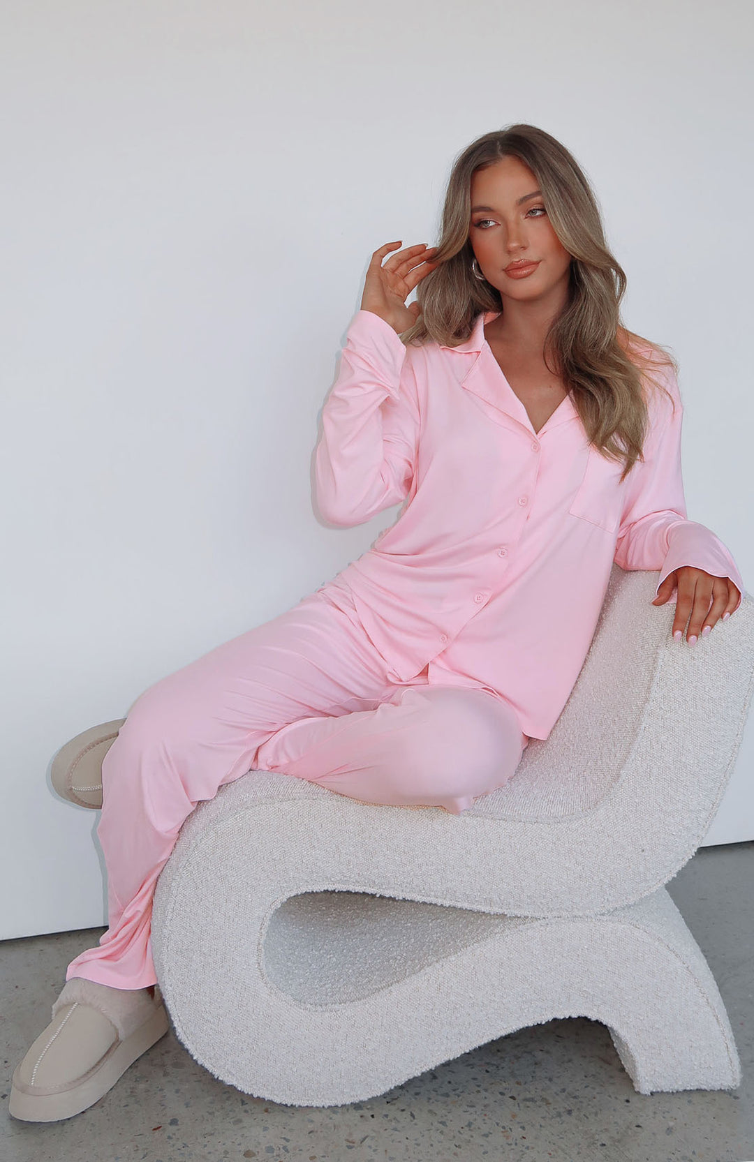 Marilyn | Elegant And Comfortable Wide-Leg Long Sleeve Pajama Set 4