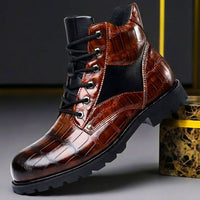 Nathan | Sophisticated Embossed Leather Boots