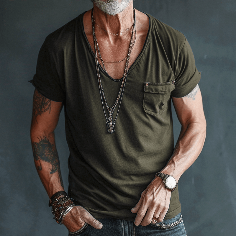 Max | Premium Combed Fabric V-Neck T-Shirt 4