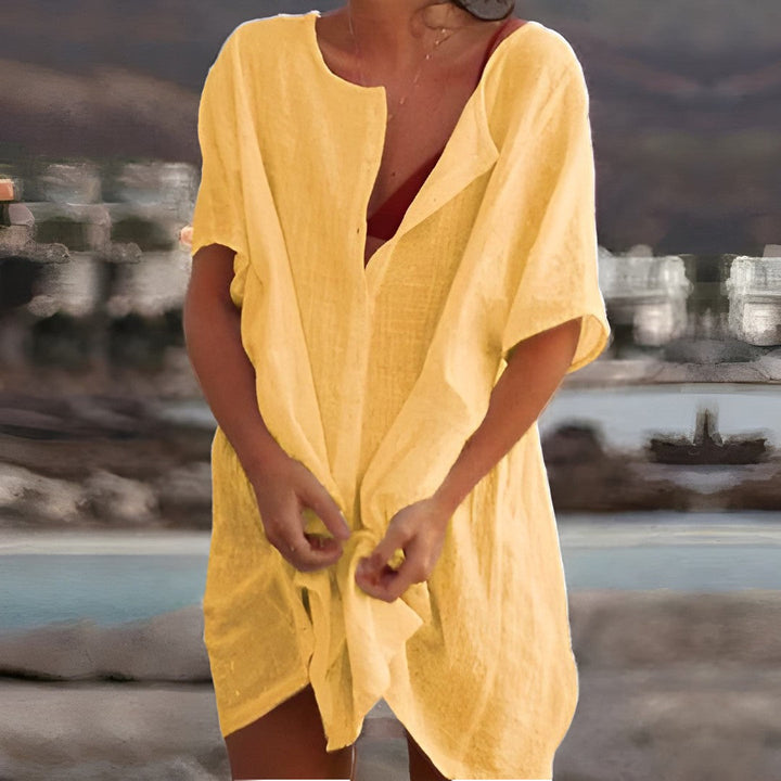 Maya | Round-neck cotton dress 3
