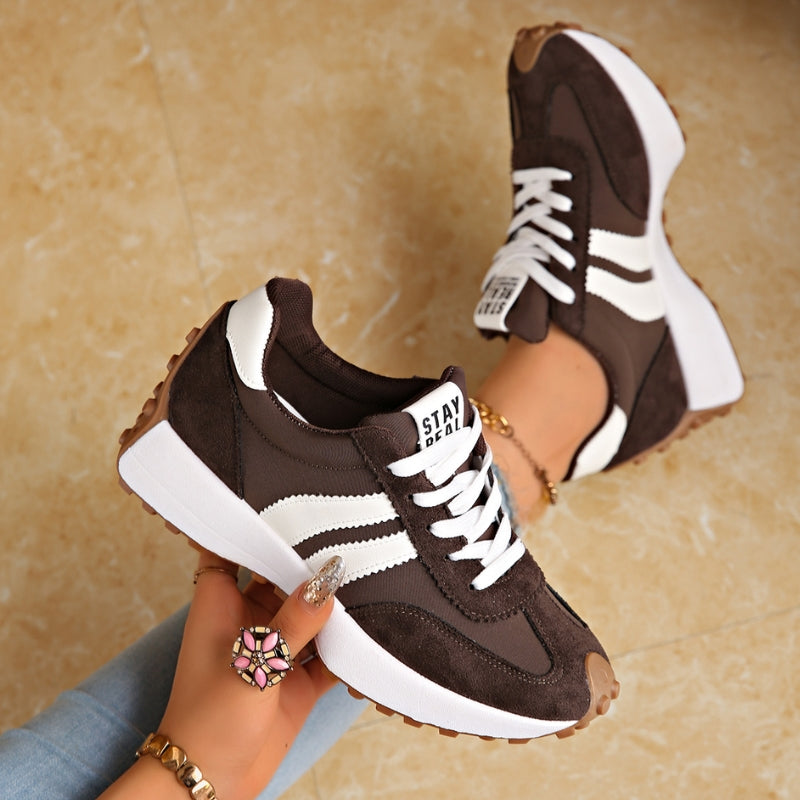 Megan | Retro Platform Suede-Look Sneakers 2
