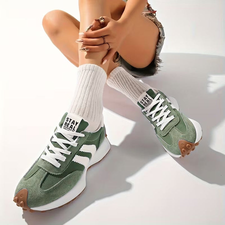 Megan | Retro Platform Suede-Look Sneakers 6