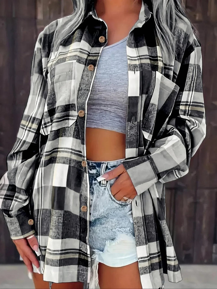 Mia | Oversized Plaid Flannel Shirt 11