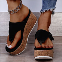 Elena | Sophistication And Comfortable Cork Wedge Sandals