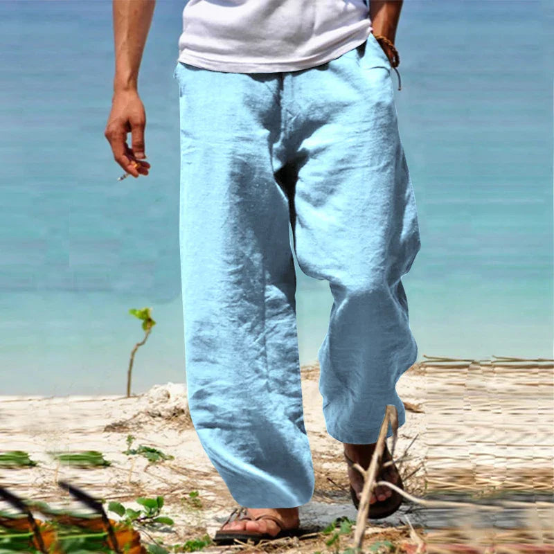 Milan | Men's Linen Pants - Lightweight, Classic Cut Trousers 2