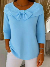Seraphina | Elegant and Feminine Bow Detail Knit Sweater