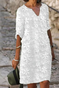 Ava | Refined and Timeless Floral Lace Midi Dress