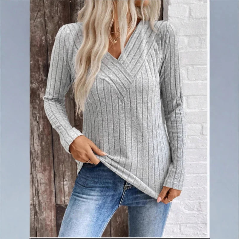 Quinn | Elegant Sunken Stripe Sweater 2
