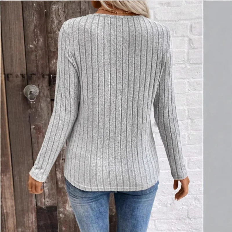 Quinn | Elegant Sunken Stripe Sweater 4