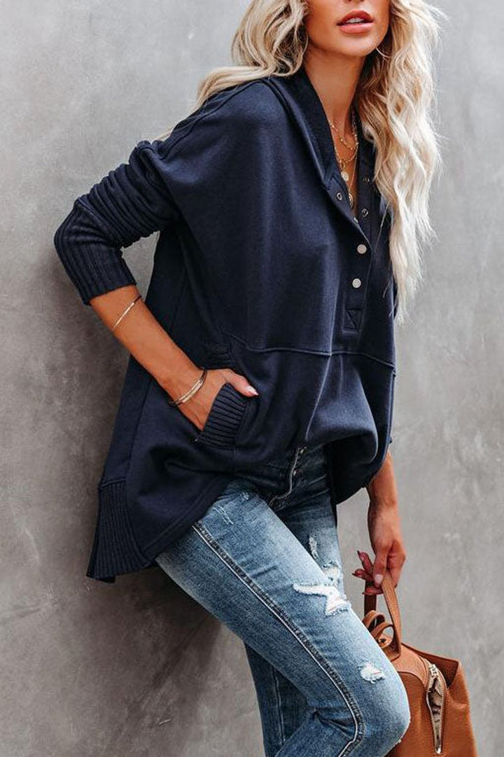 Rosie | Women's Longline Hooded Drawstring Tunic Sweatshirt 6