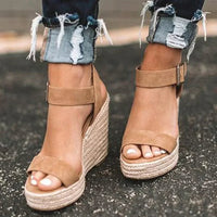 Celestia | Elegant and Casual Woven Espadrille Wedge Sandals