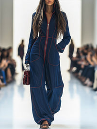 Madison | Modern and  Premium Long Sleeve Zip Front Jumpsuit