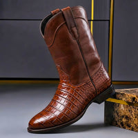 Alice | Classic and Comfortable Textured Leather Boots