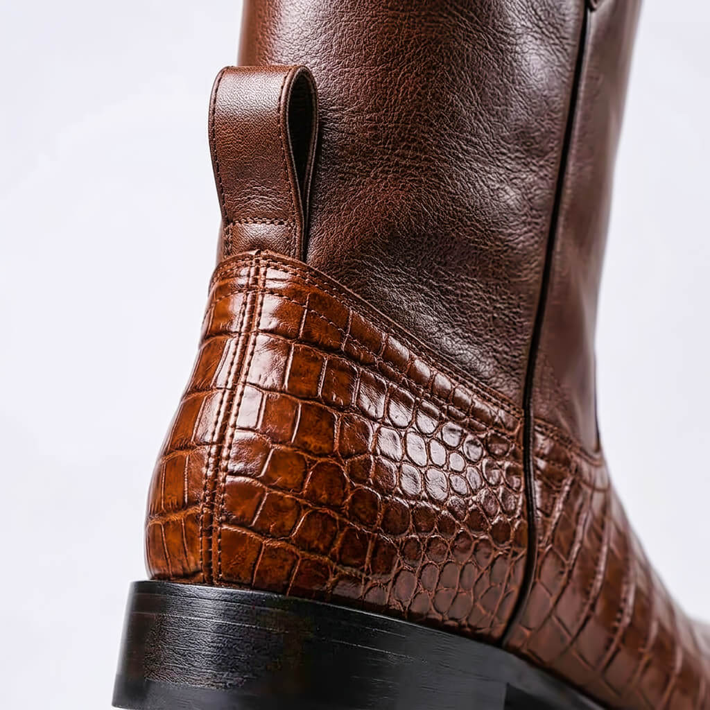 Scarlett | Vintage Textured Leather Boots 2