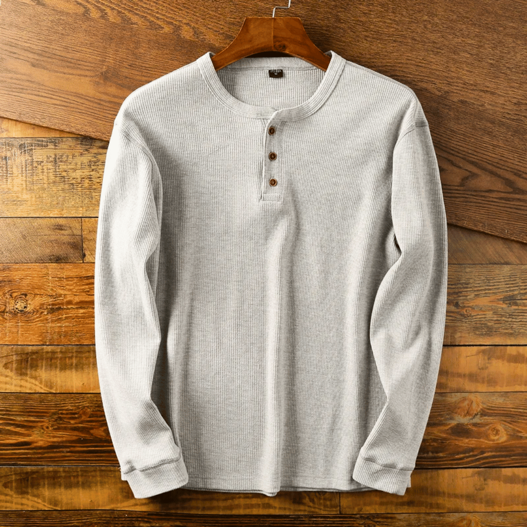 Sebastian | Classic Cotton Henley T-Shirt 0