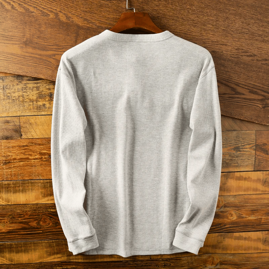 Sebastian | Classic Cotton Henley T-Shirt 1