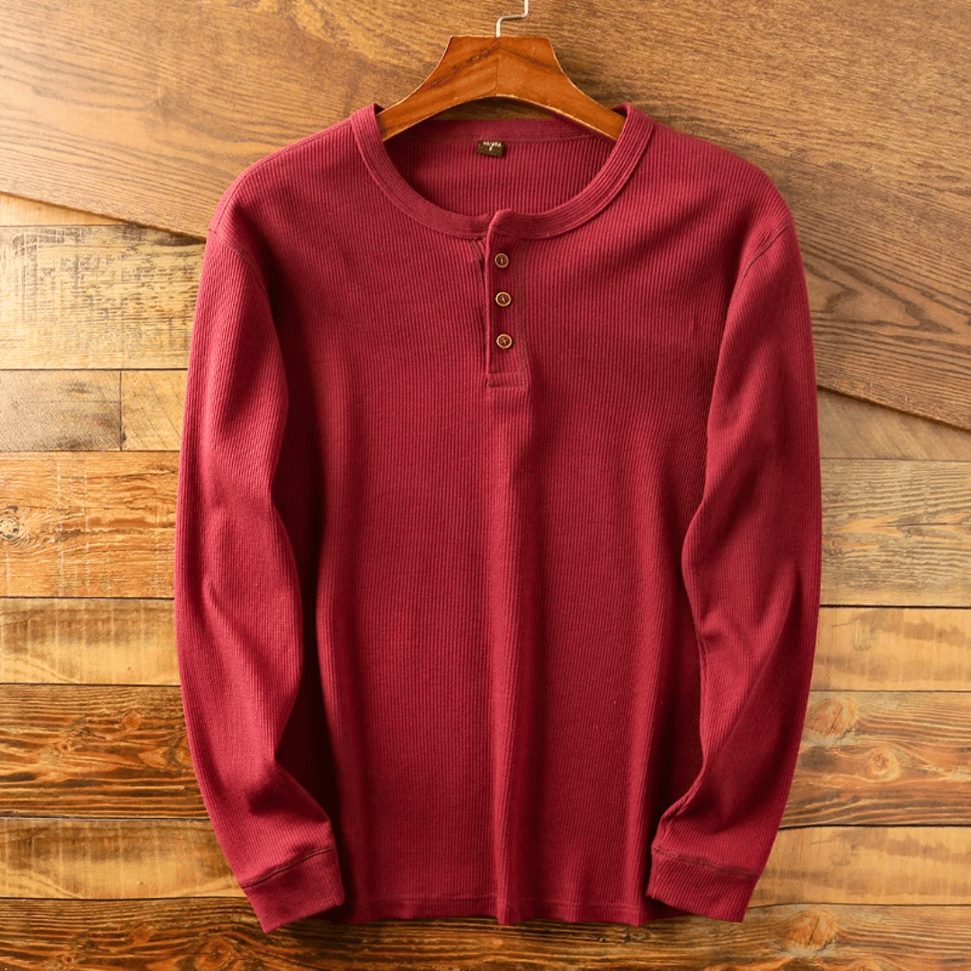 Sebastian | Classic Cotton Henley T-Shirt 2