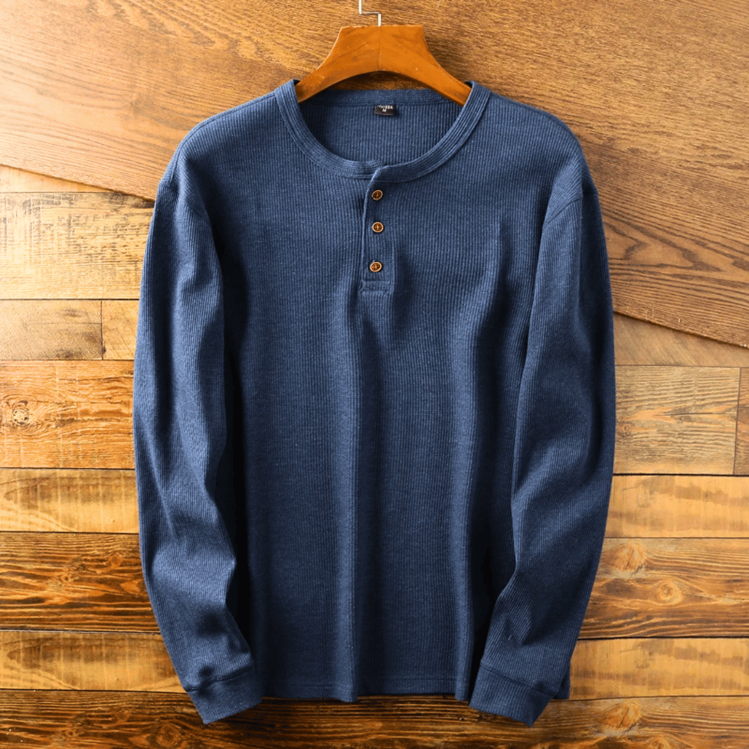 Sebastian | Classic Cotton Henley T-Shirt 4